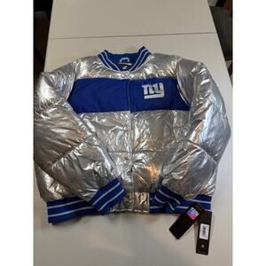 New York Giants G-III 4Her Women's Metallic Puffer Jacket